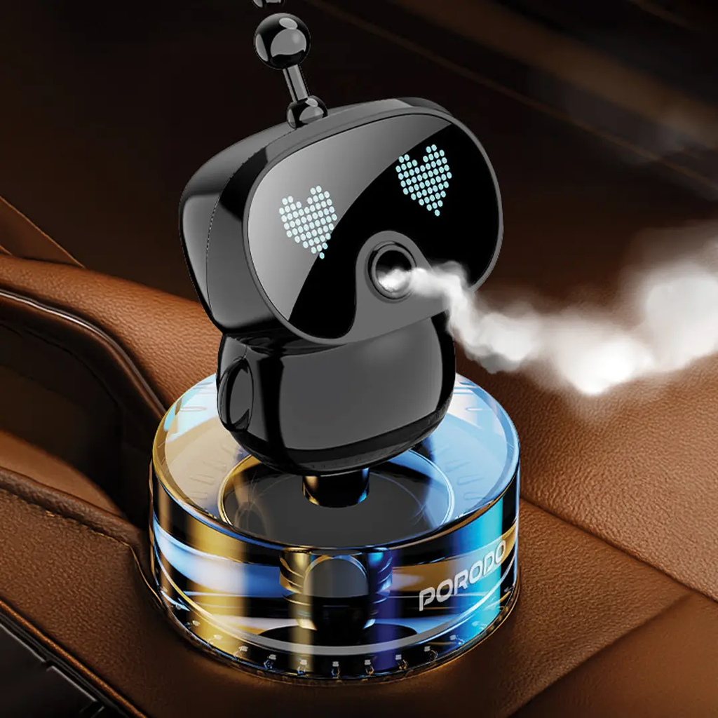 Porodo Lifestyle Robovibe Smart Car Aroma Diffuser - Black-3.webp