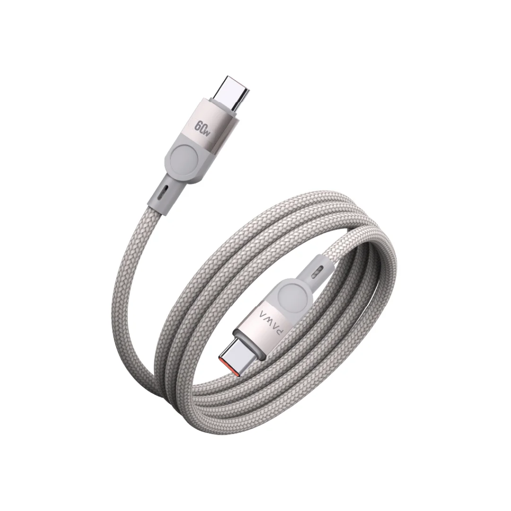 كابل شحن مغناطيسي Pawa Levin Magnetic Braided USB-C to USB-C 60W