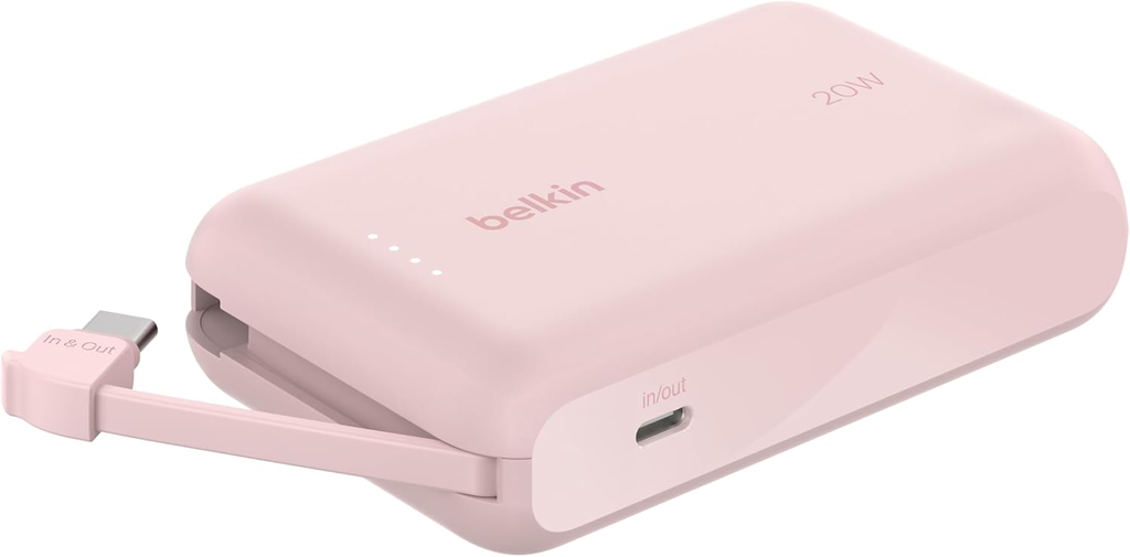 Belkin 10k Power Bank Fast Charge with Cable-Pink 