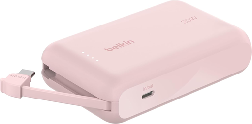 Belkin 10k Power Bank Fast Charge with Cable-Pink 